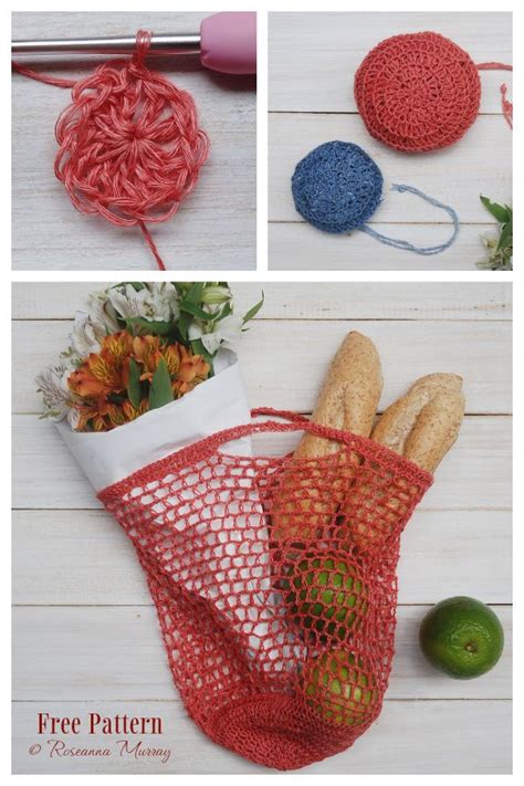 Foldable Pocket Shopping Bags Crochet Patterns Diy Magazine Crochet