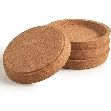 Amazon Ionegg Cork Coasters Etra Thick With Rising Rim Reusable