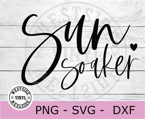 Sun Soaker Svg Sun Soaker Cut File Svg Sunshine Swimming Etsy