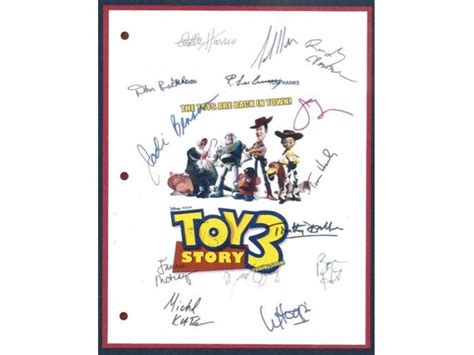 Toy Story 3 Movie Script Autographed Signed: Tom Hanks Tim