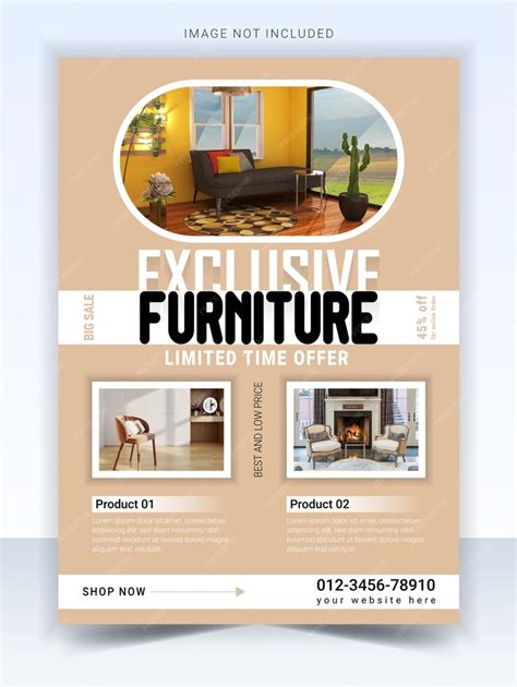 Premium Vector Furniture Sale Promotion Flyer Template Design