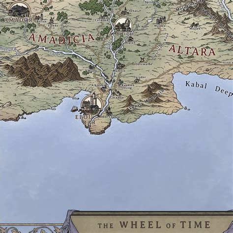 Full Color Map Of The Wheel Of Time World From Robert Jordan Fantasy