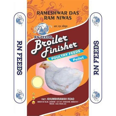 RN Feeds Broiler Finisher Poultry Feeds Pellet Pack Size 30 Kg