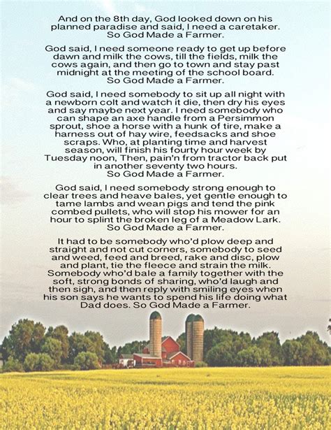 So God Made A Farmer Poem Pdf