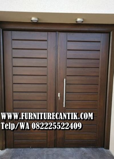 Pintu Rumah Kayu Jati Minimalis Modern Mewah Haidi Jati Furniture