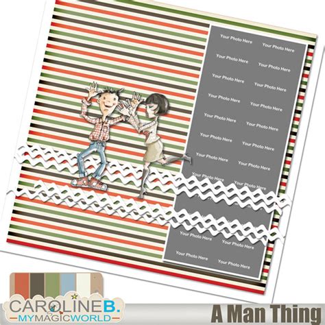 A Man Thing Quickpage Caroline B Design Digital Scrapbooking