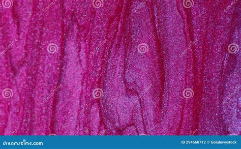 Glitter Fluid Drip Paint Flow Pink Shiny Texture Stock Footage Video