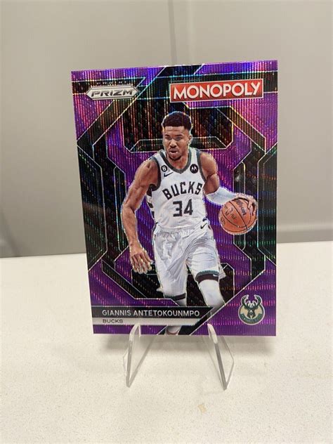 Monopoly Prizm Giannis Antetokounmpo Purple Wave Ps Bucks Ebay