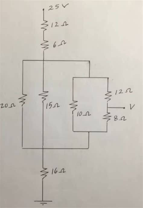 Solved Using The Voltage Divider Equation Find The Voltage Chegg