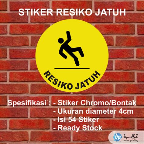 Jual Stiker Resiko Jatuh And Stiker Indikasi Resiko Shopee Indonesia