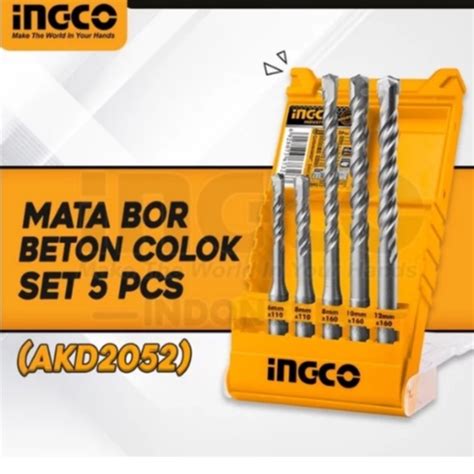 Jual Mata Bor Tembok Beton Sds Ingco Akd Set Pcs Masonry Drill Bit