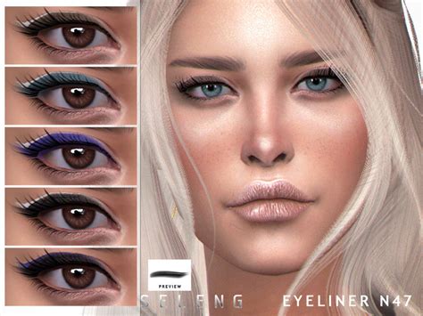 Eyeliner N47 By Seleng Created For The Sims 4 Emily Cc Finds