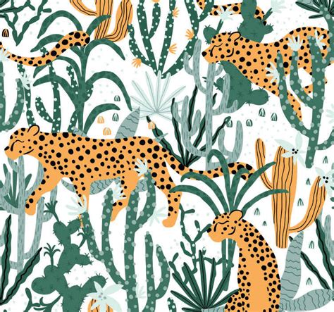 Leoparden Tapete Dschungel TenStickers