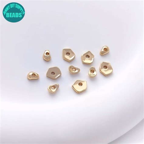 K Real Gold Plated Brass Spacer Beads Spacer Beads Metal Beads Tiny