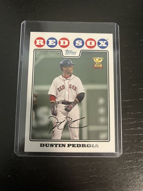 Extremely Rare Topps Boston Red Sox Dustin Pedroia Error Card