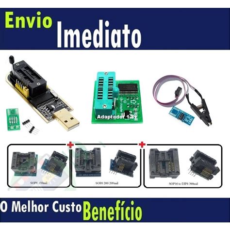 Programador Gravador Ch341a Usb Eprom Bios Adaptadores Shopee Brasil