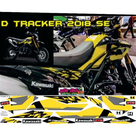 Jual Sticker Motor Striping DTracker 2018 SE Kuning Dan Hijau Army