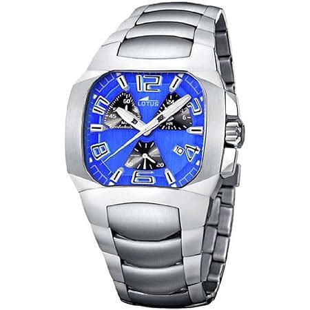 Montre Lotus Shiny Chrono Bleu Electrique Amazon Fr Mode