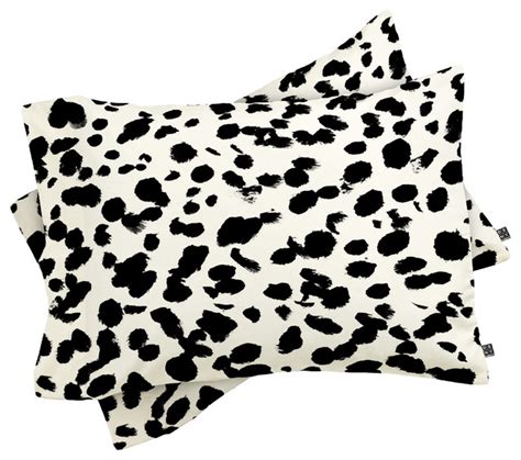 Deny Designs Amy Sia Animal Spot Black And White Pillow Shams King