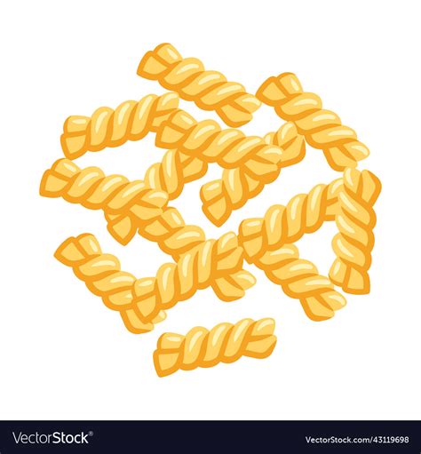 Italian Pasta Fusilli Culinary Royalty Free Vector Image