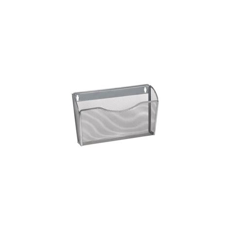 Mesh Single Pocket Wall Mount File Holder Silver Ybm Home