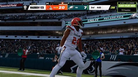 Nick Chubb Over Yards In Rd Quarter Vs Eagles Rage Quit Madden Nfl