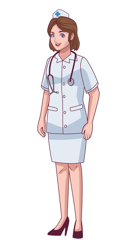 female nurse with stethoscope 10427765 Vector Art at Vecteezy