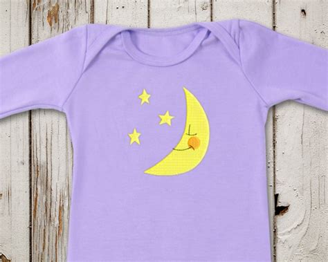 Moon And Stars Embroidery Design