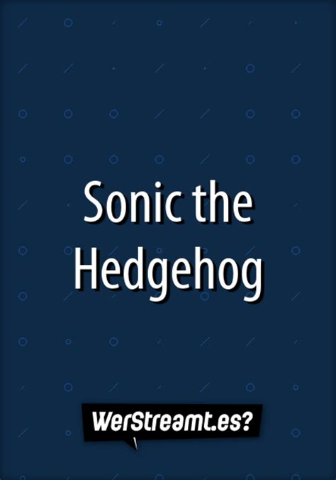 Wer Streamt Sonic The Hedgehog Serie Online Schauen