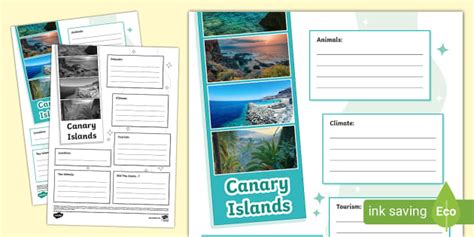 NEW Canary Islands Fact File Template Twinkl