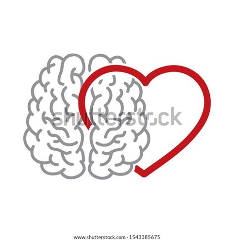 Brain Heart Vector Illustration Stock Vector (Royalty Free) 1543385675 ...