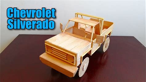 CARRO Hecho Con Palitos De Helado CAR Made With Ice Cream Sticks