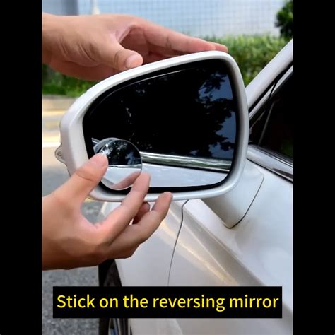 Car Rearview Auxiliary Round Mirror Degree Adjustable Reversing