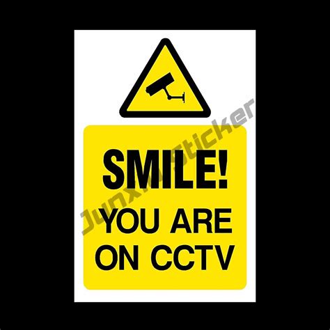 Smile You Re On Camera Vinyl Sticker Smile You Re On CCTV Security C