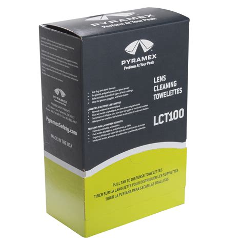 Lens Cleaning Wipes Premoistened Pyramex 100bx