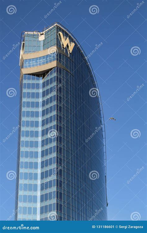 W hotel, Barcelona, Spain editorial photo. Image of buildings - 131186601