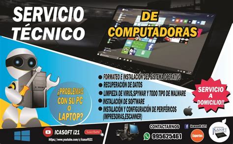 Tiene problemas con su computadora o laptop No te preocupes más