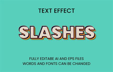 Slashes Text Effect Graphic by Bouty Designs · Creative Fabrica