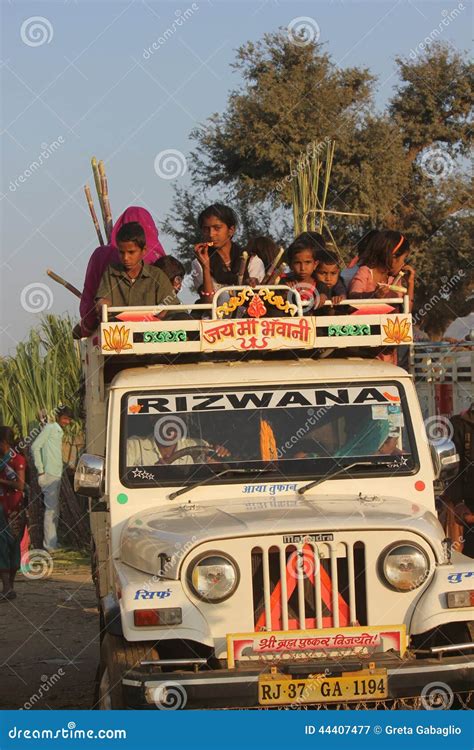 Indian People On A Jeep Editorial Photography Image Of Veils 44407477