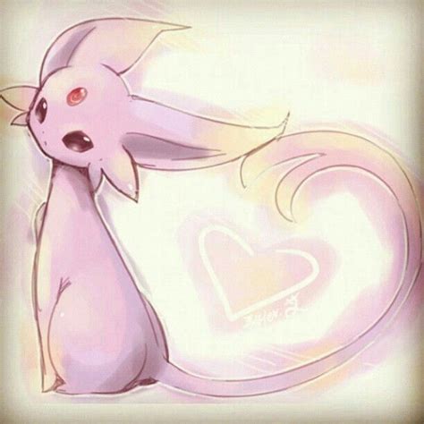 Espeon Heart Cute Pokémon Cute Pokemon Pokemon Eevee Pokemon