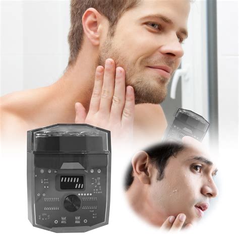 Transparent Double Head Shaver Mens High Power Digital Display Shaver