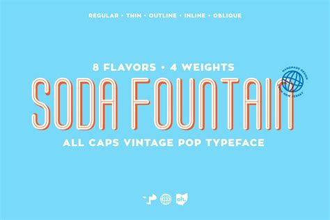 Soda Fountain Typeface Sans Serif Fonts Creative Market