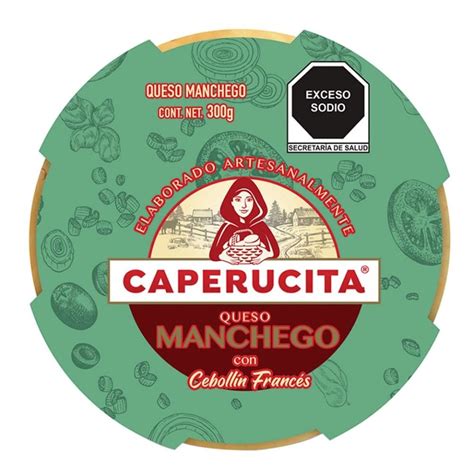 Queso manchego Caperucita con cebollín francés 300 g Walmart