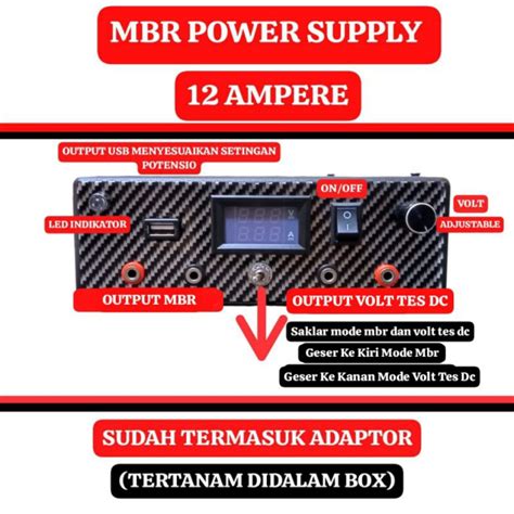 Jual Power Supply Mbr 12 A 24 Volt V1 Penghancur Short Circuit Sudah