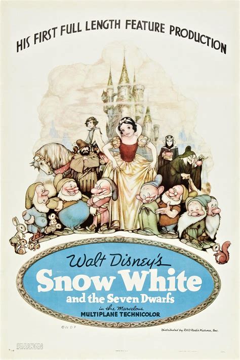 Snow White And The Seven Dwarfs 1937 Feature Length Theatrical Animated Film