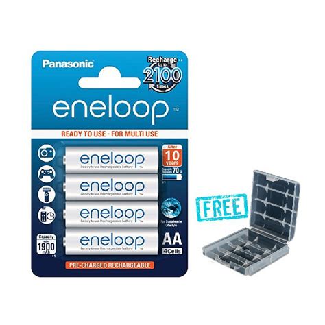 Panasonic Eneloop Aa 4 Cells Type 2000mah Rechargeable Battery Bk