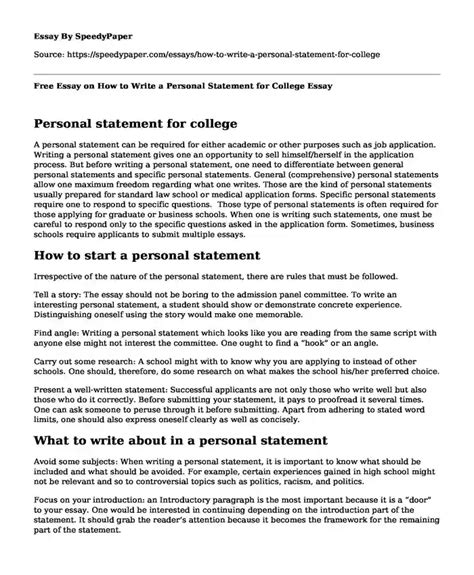 College Essay Introduction Paragraph How To Write A College