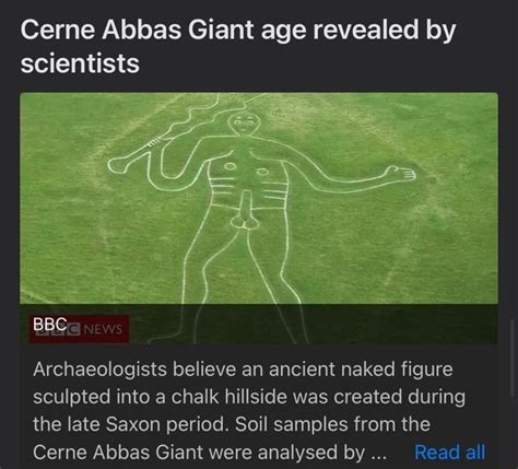 Cerne Abbas Giant Age Revealed By Scientists BBC Archaeologists Believe