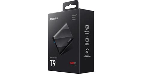 SAMSUNG Portable SSD T9 1 TB Externe SSD Schwarz USB 3 2 Gen 2x2 20Gbps