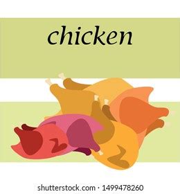 Chicken Meat Cartoon Vector Illustration Food Stock Vector (Royalty ...